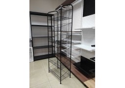 Стелаж накладний-ярусний на 6 корзин 1850х600мм. (чорний)